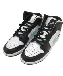 NIKE（ナイキ）の古着「Air Jordan 1 Mid "White/Black/Green Glow"」｜ブラック×グリーン