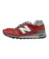 NEW BALANCE (ニューバランス) スニーカー レッド×グレー サイズ:US7.5、UK7、EUR40.5、cm25.5：15000円