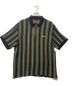 Supreme（シュプリーム）の古着「Open Knit Stripe Zip Polo」｜ブラック×ブラウン×グリーン