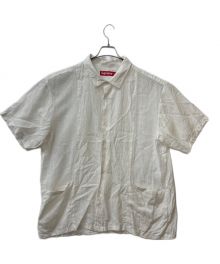 SUPREME（シュプリーム）の古着「Mesh Panel Linen S/S SHIRT 24ss」｜ホワイト