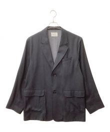 PORT BY ARK（ポートバイアーク）の古着「Wool Denim Chambray 2B Jacket」｜ネイビー