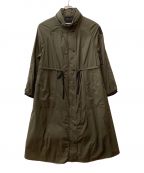 MONCLERモンクレール）の古着「lin matte nylon leger long coat」｜カーキ