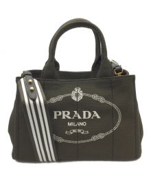 PRADA（プラダ）の古着「2WAYバッグ カナパショルダー」｜カーキ(MIMETIOCO+TAL)