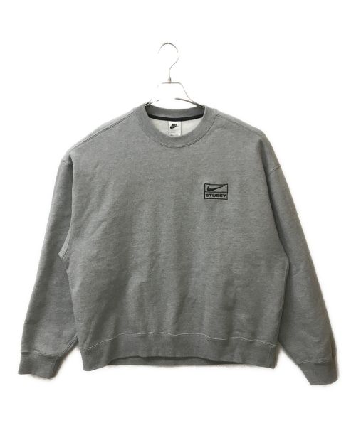 NIKE（ナイキ）NIKE (ナイキ) stussy (ステューシー) クルーネックスウェット グレー サイズ:Lの古着・服飾アイテム