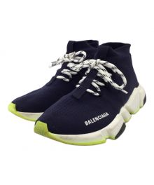 BALENCIAGA（バレンシアガ）の古着「ソックススニーカー」｜ネイビー×ネオン