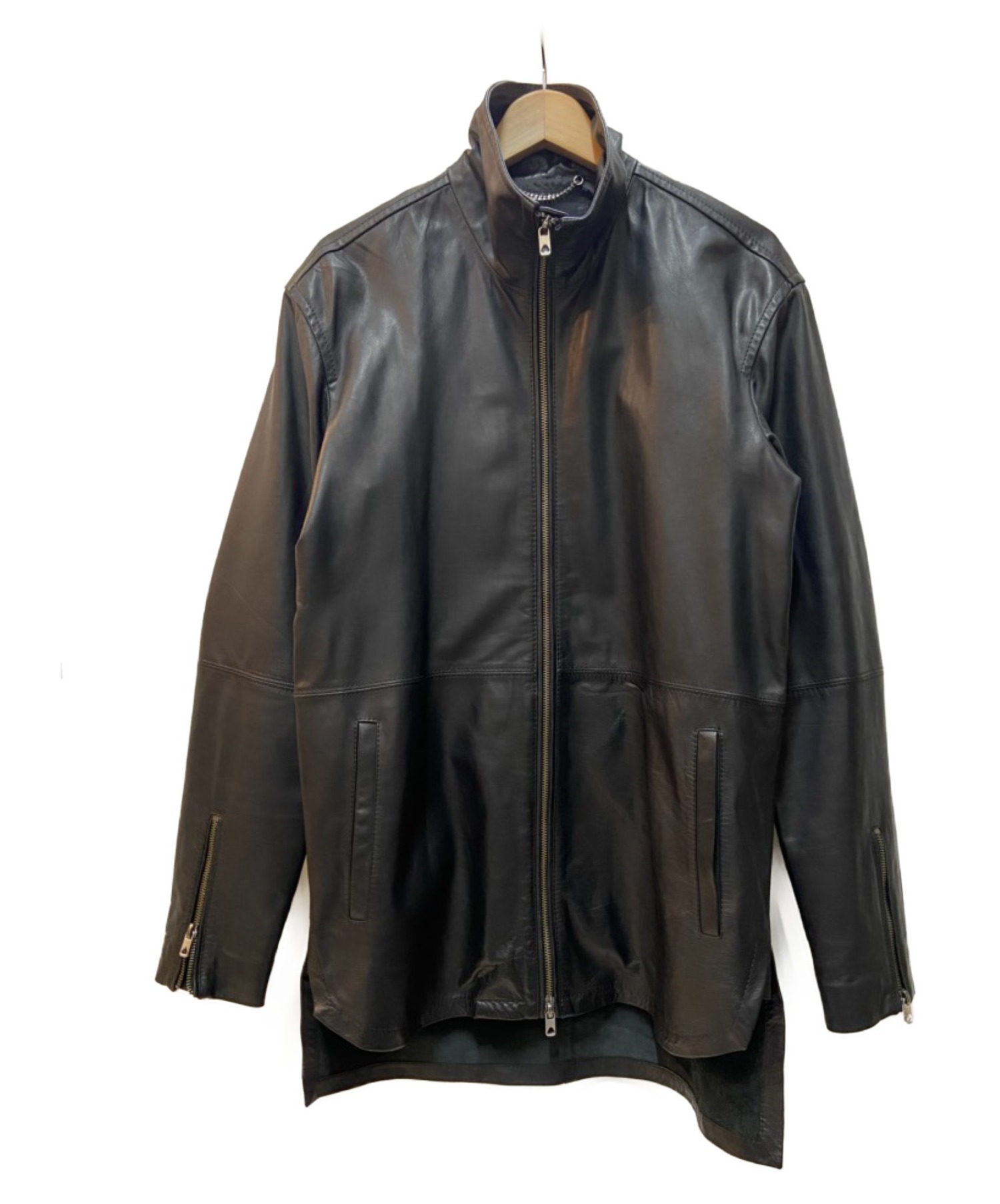 中古・古着通販】DIESEL BLACK GOLD (ディーゼルブラックゴールド) レザージャケット ブラック サイズ:46｜ブランド・古着通販  トレファク公式【TREFAC FASHION】