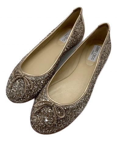 【中古・古着通販】JIMMY CHOO (ジミーチュウ) グリッターバレエ