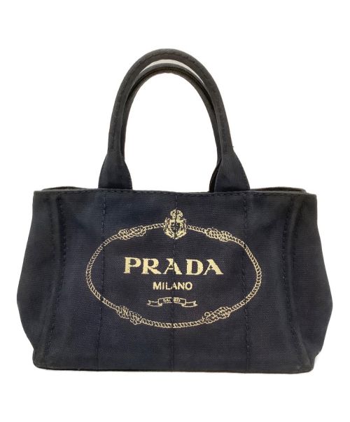 PRADA（プラダ）PRADA (プラダ) ハンドバッグ ネイビーの古着・服飾アイテム