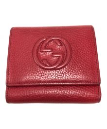 GUCCI（グッチ）の古着「3つ折り財布」｜レッド