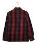 WTAPS (ダブルタップス) L/S 02/SHIRT.COTTON.TEXTILE ブラック×レッド サイズ:S：6800円