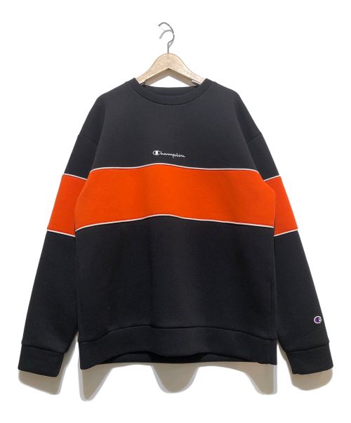 Champion（チャンピオン）Champion (チャンピオン) スウェット ブラック×オレンジ サイズ:Lの古着・服飾アイテム