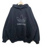 BALENCIAGA×adidasバレンシアガ×アディダス）の古着「プルオーバーパーカー」｜ブラック