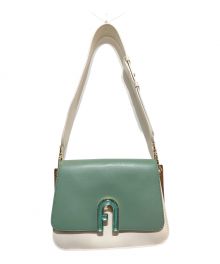 FURLA（フルラ）の古着「ショルダーバッグ」｜グリーン×ホワイト