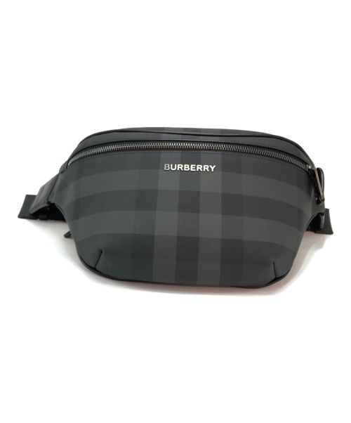 BURBERRY（バーバリー）BURBERRY (バーバリー) ウエストバッグ ブラック×グレーの古着・服飾アイテム