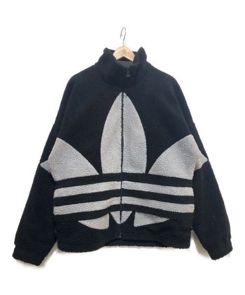 adidas（アディダス）adidas (アディダス) シェルパジャケット ブラック×グレー サイズ:Oの古着・服飾アイテム