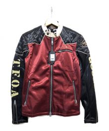 VANSON（バンソン）の古着「ライダースジャケット」｜レッド×ブラック