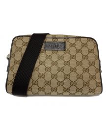 GUCCI（グッチ）の古着「GGキャンバス　ボディ／ウエストバッグ」｜ブラウン