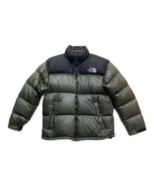 THE NORTH FACE（ザ ノース フェイス）THE NORTH FACE (ザ ノース フェイス) ヌプシダウンジャケット ブラック×グリーン サイズ:Lの古着・服飾アイテム