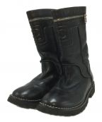 CHANELシャネル）の古着「Black Lether Motorcycle Boots」｜ブラック