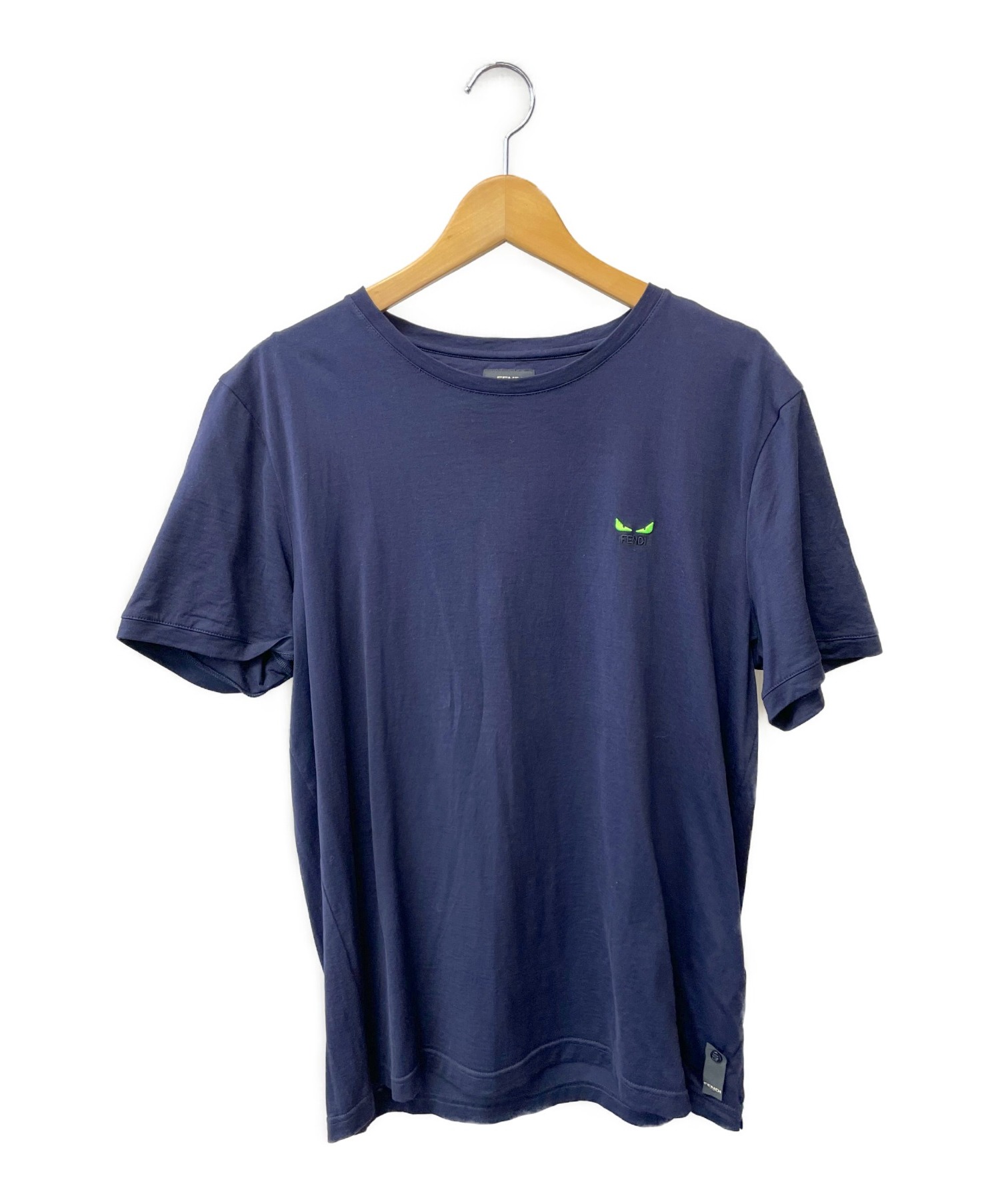FENDI (フェンディ) モンスターコットンTシャツ ネイビー サイズ:XL