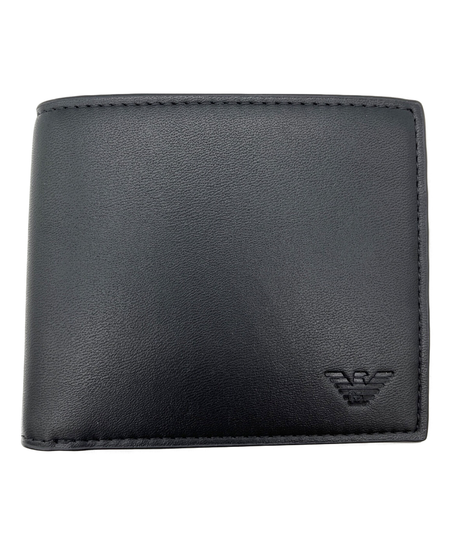 ブラック EMPORIO ARMANI ジップ折財布ブラック（新品） らくらくメ - gcsindia.com
