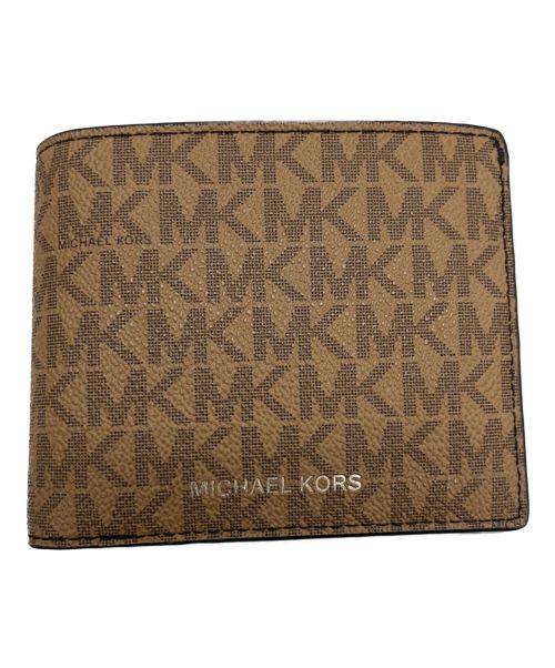 MICHAEL KORS（マイケルコース）MICHAEL KORS (マイケルコース) ビルフォールド & パスケース ブラウン×ブラックの古着・服飾アイテム