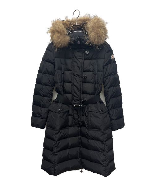 MONCLER（モンクレール）MONCLER (モンクレール) ファー付ダウンコート ブラック サイズ:1の古着・服飾アイテム