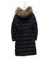 MONCLER (モンクレール) ファー付ダウンコート ブラック サイズ:1：79800円