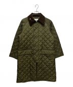 Barbourバブアー）の古着「BURGHLEY QUILT NYLONキルティングコート」｜カーキ