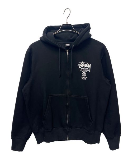 stussy（ステューシー）stussy (ステューシー) ジップパーカー ブラック サイズ:Lの古着・服飾アイテム