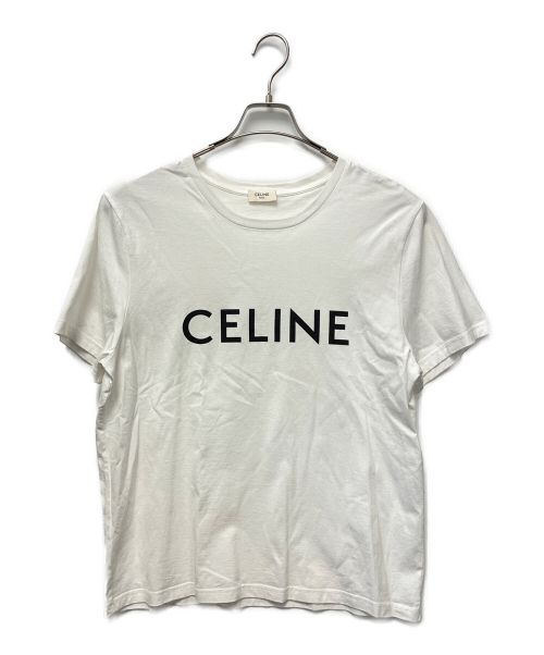 CELINE（セリーヌ）CELINE (セリーヌ) ロゴプリントTシャツ ホワイト サイズ:XXLの古着・服飾アイテム