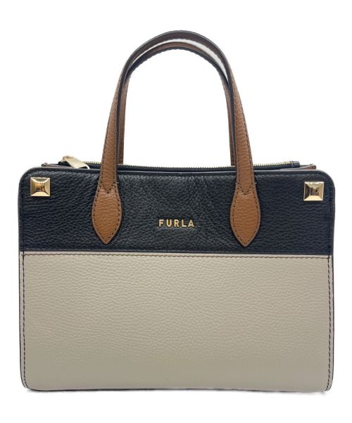 FURLA（フルラ）FURLA (フルラ) AFRODITE S 2WAYバッグ ベージュ×ブラックの古着・服飾アイテム