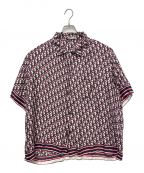Christian Diorクリスチャン ディオール）の古着「総柄シルクシャツ」｜レッド