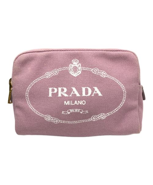 PRADA（プラダ）PRADA (プラダ) コスメポーチ ピンクの古着・服飾アイテム