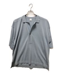 MEIAS（メイアス）の古着「LINEN MIX SHEER WIDE PULL OVER」｜スカイブルー