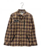 adidas Originals×NEIGHBORHOODアディダスオリジナル×ネイバーフッド）の古着「DIAPLEX CHECK SHIRT」｜ベージュ×ブラウン