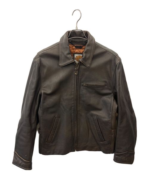 HARLEY-DAVIDSON（ハーレーダビッドソン）HARLEY-DAVIDSON (ハーレーダビッドソン) レザージャケット ブラウン サイズ:42の古着・服飾アイテム