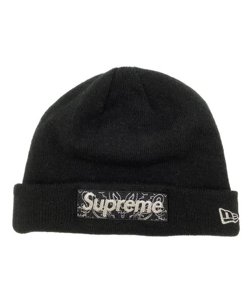 SUPREME（シュプリーム）SUPREME (シュプリーム) New Era (ニューエラ) ニット帽 ブラックの古着・服飾アイテム