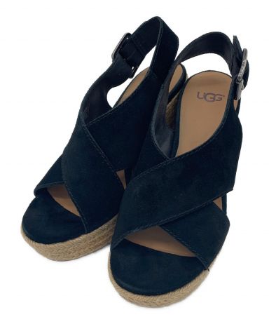 中古・古着通販】UGG (アグ) ウェッジソールサンダル ブラック