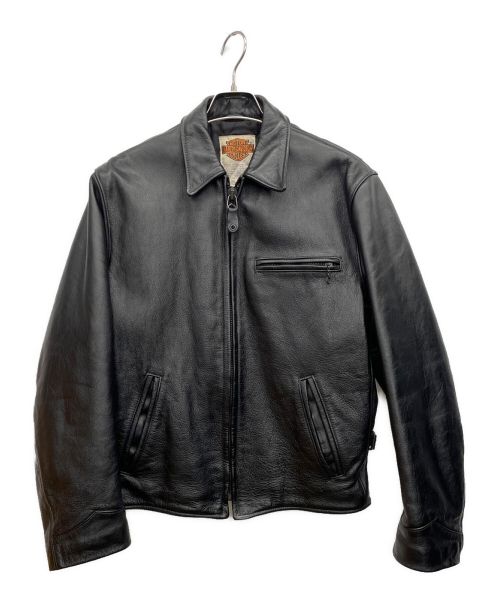 HARLEY-DAVIDSON（ハーレーダビッドソン）HARLEY-DAVIDSON (ハーレーダビッドソン) レザージャケット ブラック サイズ:38の古着・服飾アイテム