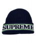 Supreme（シュプリーム）の古着「ニット帽」｜ネイビー