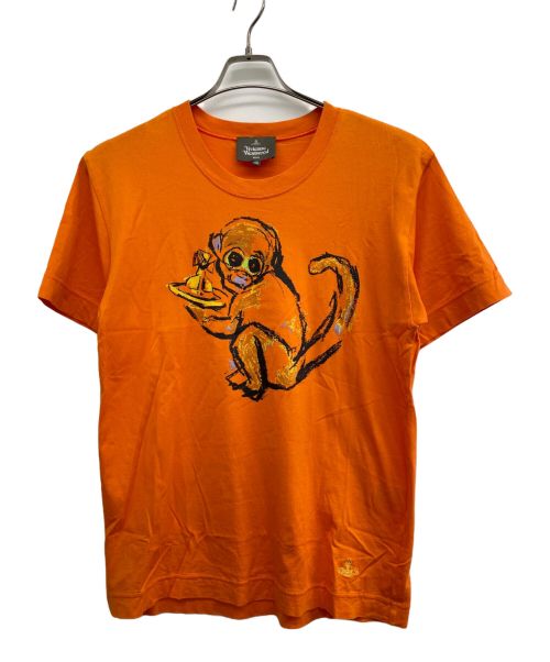 Vivienne Westwood（ヴィヴィアンウエストウッド）Vivienne Westwood (ヴィヴィアンウエストウッド) モンキーTシャツ オレンジ サイズ:46の古着・服飾アイテム