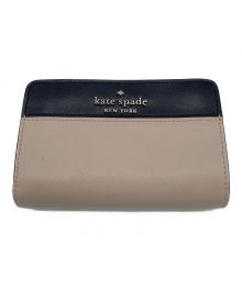 Kate Spade（ケイトスペード）の古着「2つ折り財布」｜ベージュ×ブラック