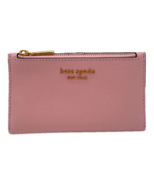 Kate Spade（ケイトスペード）Kate Spade (ケイトスペード) スモール スリム バイフォールド ウォレット ピンクの古着・服飾アイテム