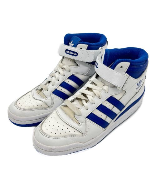 adidas（アディダス）adidas (アディダス) FORUM MID ホワイト×ブルー サイズ:us6 1/2の古着・服飾アイテム