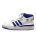 adidas (アディダス) FORUM MID ホワイト×ブルー サイズ:us6 1/2：3980円