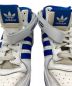 中古・古着 adidas (アディダス) FORUM MID ホワイト×ブルー サイズ:us6 1/2：3980円