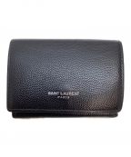 Saint Laurent Parisサンローランパリ）の古着「3つ折り財布」｜ブラック