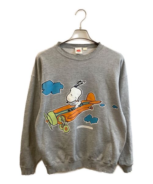 SNOOPY（スヌーピー）SNOOPY (スヌーピー) ヴィンテージスウェット グレー サイズ:Lの古着・服飾アイテム