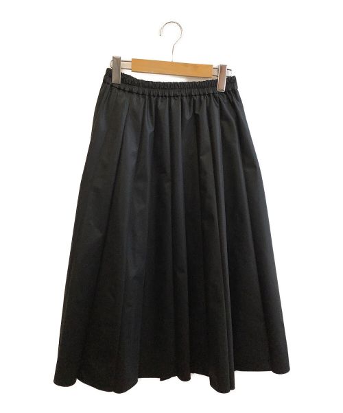 HIROKO BIS（ヒロコビス）HIROKO BIS (ヒロコビス) ミモレ丈ギャザースカート ブラック サイズ:9の古着・服飾アイテム